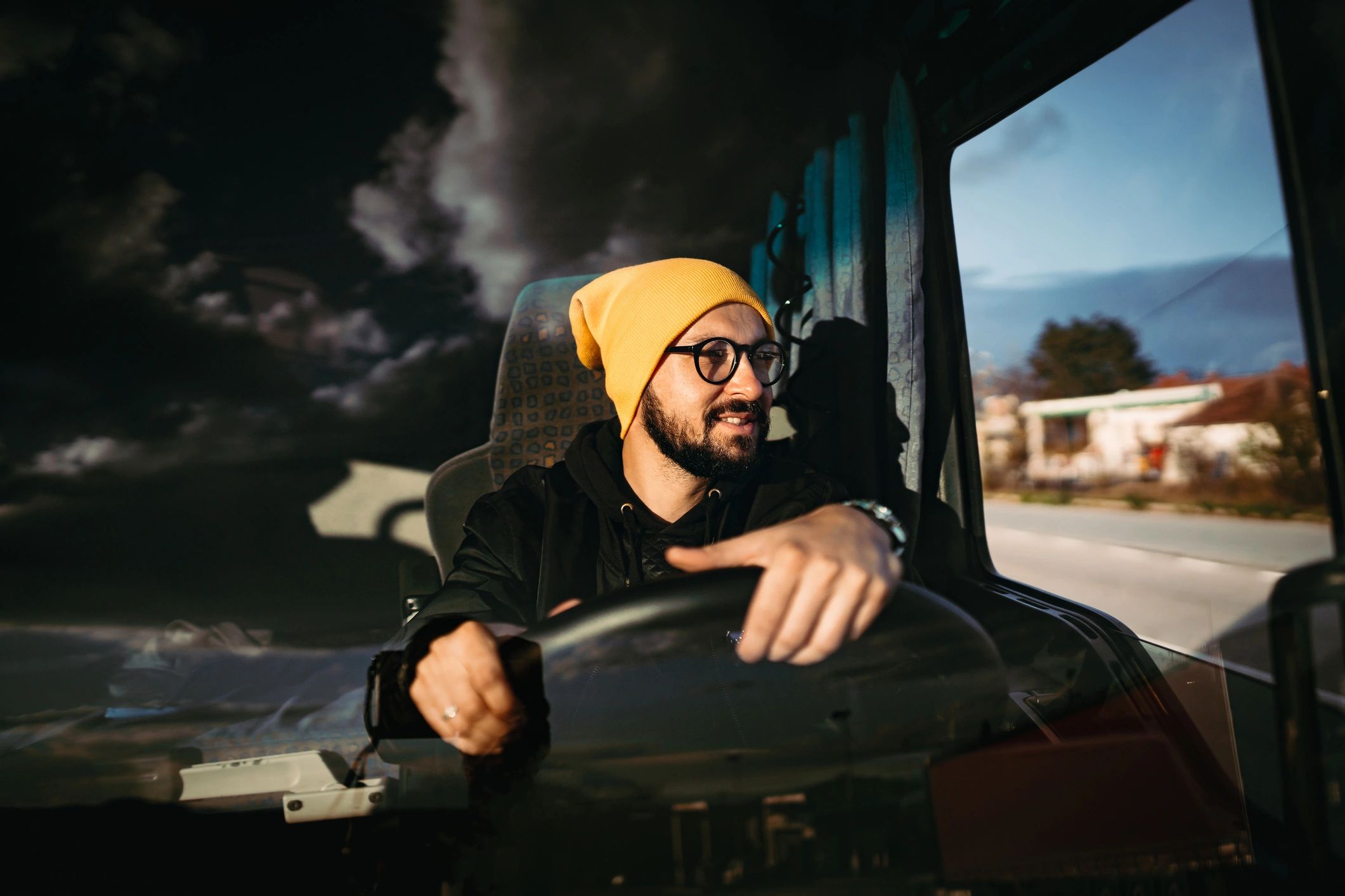 Truck driver portrait